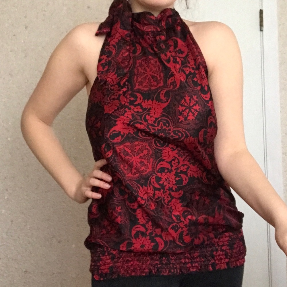 Black and red blouse